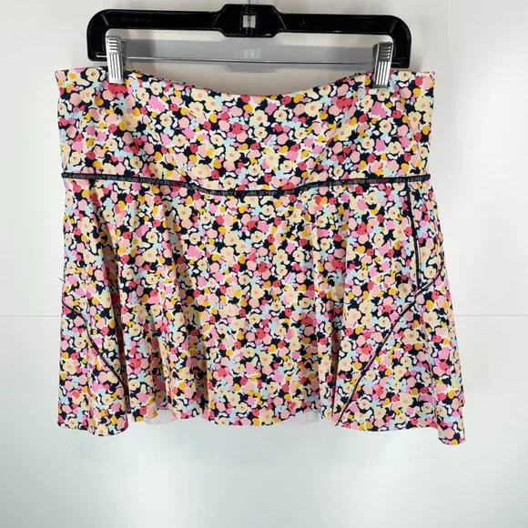 NWT Athleta Ace Printed Tennis Skort 13.5" in Volley Floral Lunaria - Picture 2 of 12